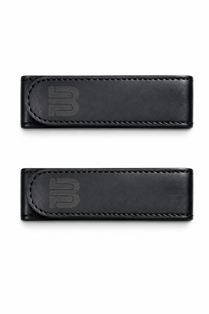 Black No-Buckle Belt - 2 pieces