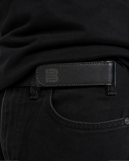 Black No-Buckle Belt - 2 pieces